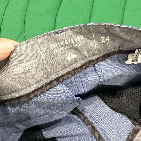 Quiksilver Boy 24 8 Amphibian Blue Short DryFlight Water Repellent 4 Way Stretch - Picture 3 of 6